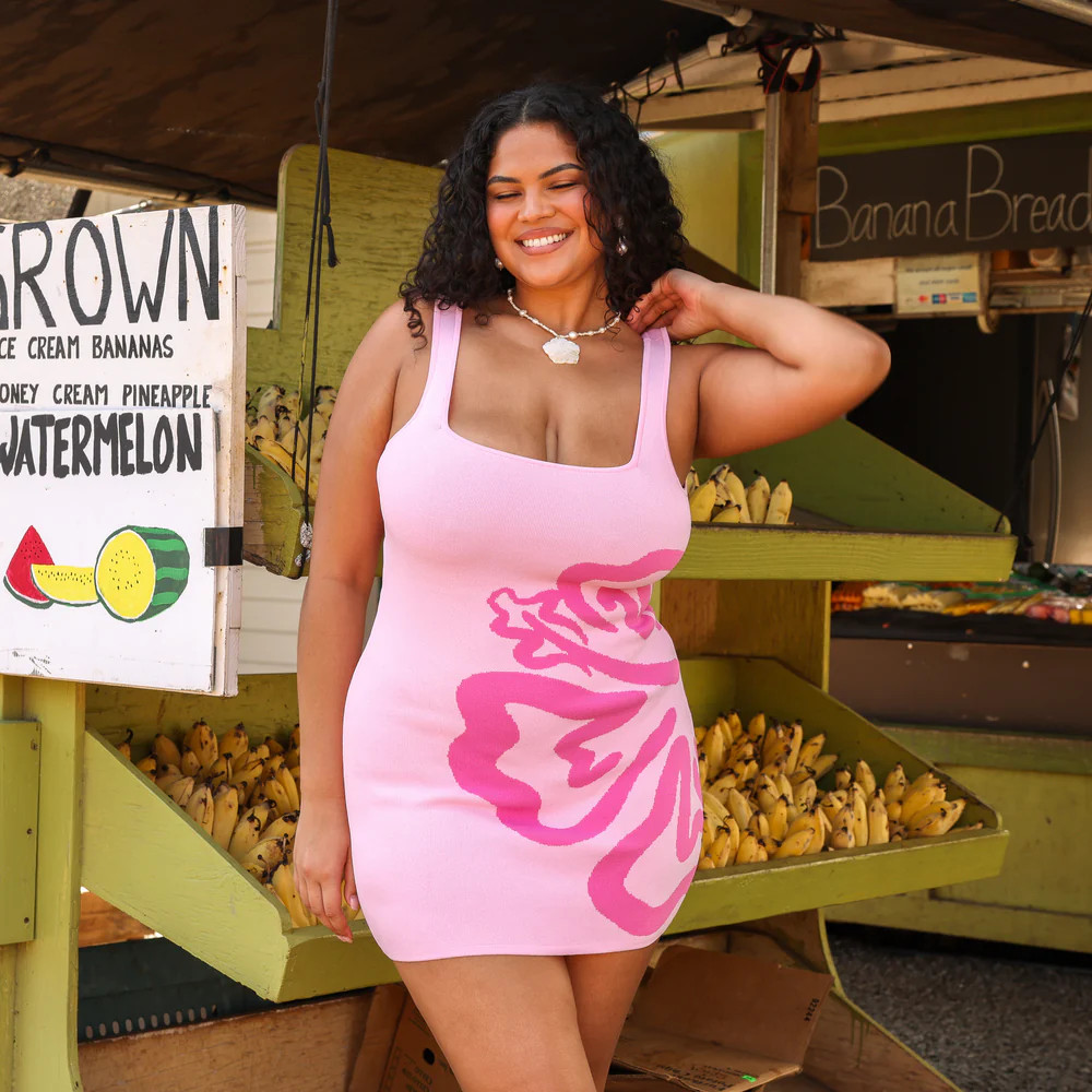 Knit Mini Dress - Island Bloom | Kulani Kinis US