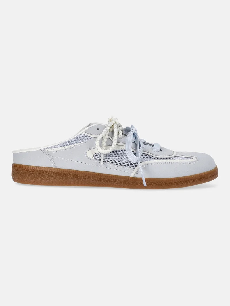 Time and Tru Women's Lace Up Mesh Mule Sneakers | Walmart (US)