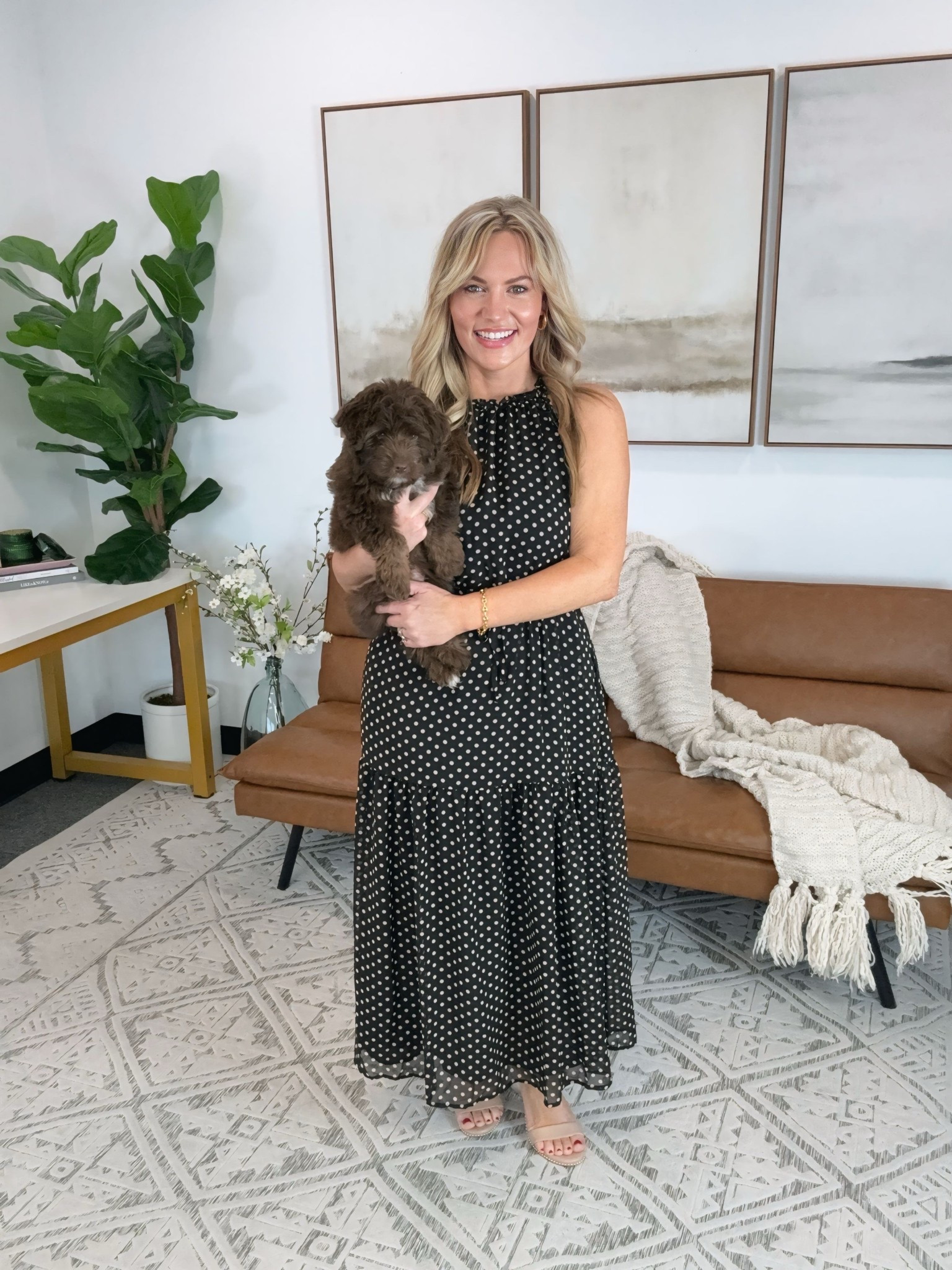 Polished midi dress from Gibsonlook featuring a classic dot pattern and flattering tailored fit that moves beautifully throughout the day. This is the kind of effortless piece that works for meetings, lunch plans, or evening events. I paired it with neutral heels for a refined finish that feels elevated yet comfortable. A timeless silhouette that remains a staple season after season.

AudrieDollins, Gibsonlook dress, spring dress, spring dresses, work outfits, business casual workwear, midi dress, chic office outfit, spring work outfit, polished everyday style, feminine workwear, day to night outfit

#LTKSpringSale #LTKOver40 #LTKspring