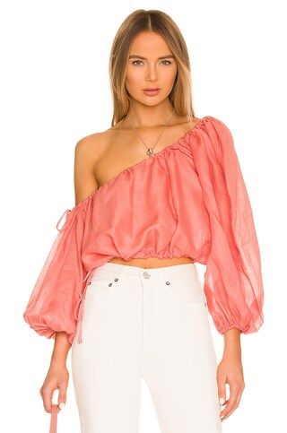 Bardot Gianna One Shoulder Top in Coral from Revolve.com | Revolve Clothing (Global)