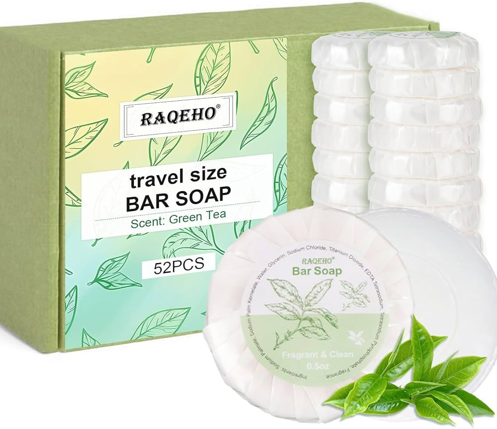 52 Mini Bar Soap Bulk - Travel Soap Individually Wrapped Body Bath Gentle Soap Bars Men Women Tra... | Amazon (US)