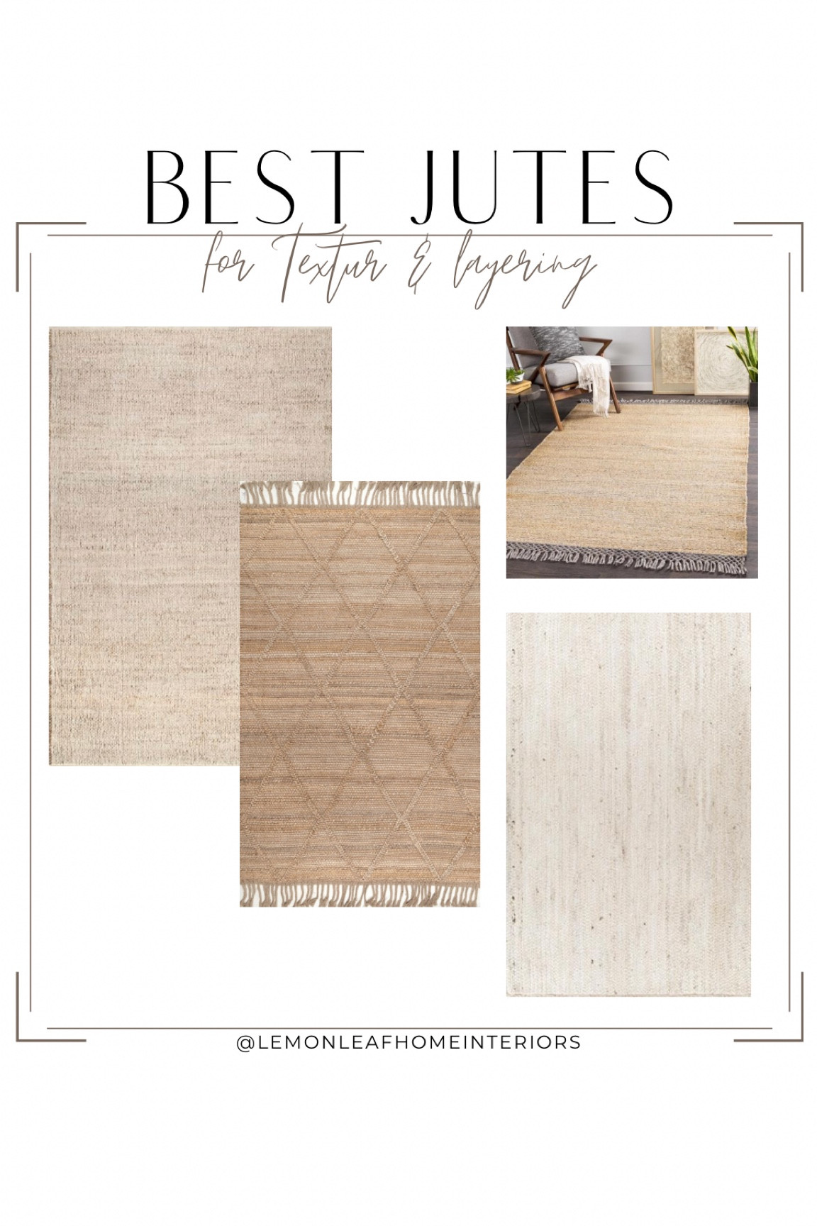 Jute rugs for layering and adding texture. 

Boutique rugs, Rugs USA, area rugs, living room furnishings, kitchen rugs, affordable furnishings, affordable rugs, on sale now, rug sale, daily deals 



#LTKhome #LTKsalealert #LTKstyletip