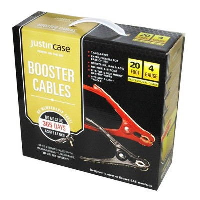Justin Case 20ft 4 Gauge Booster Cable | Target