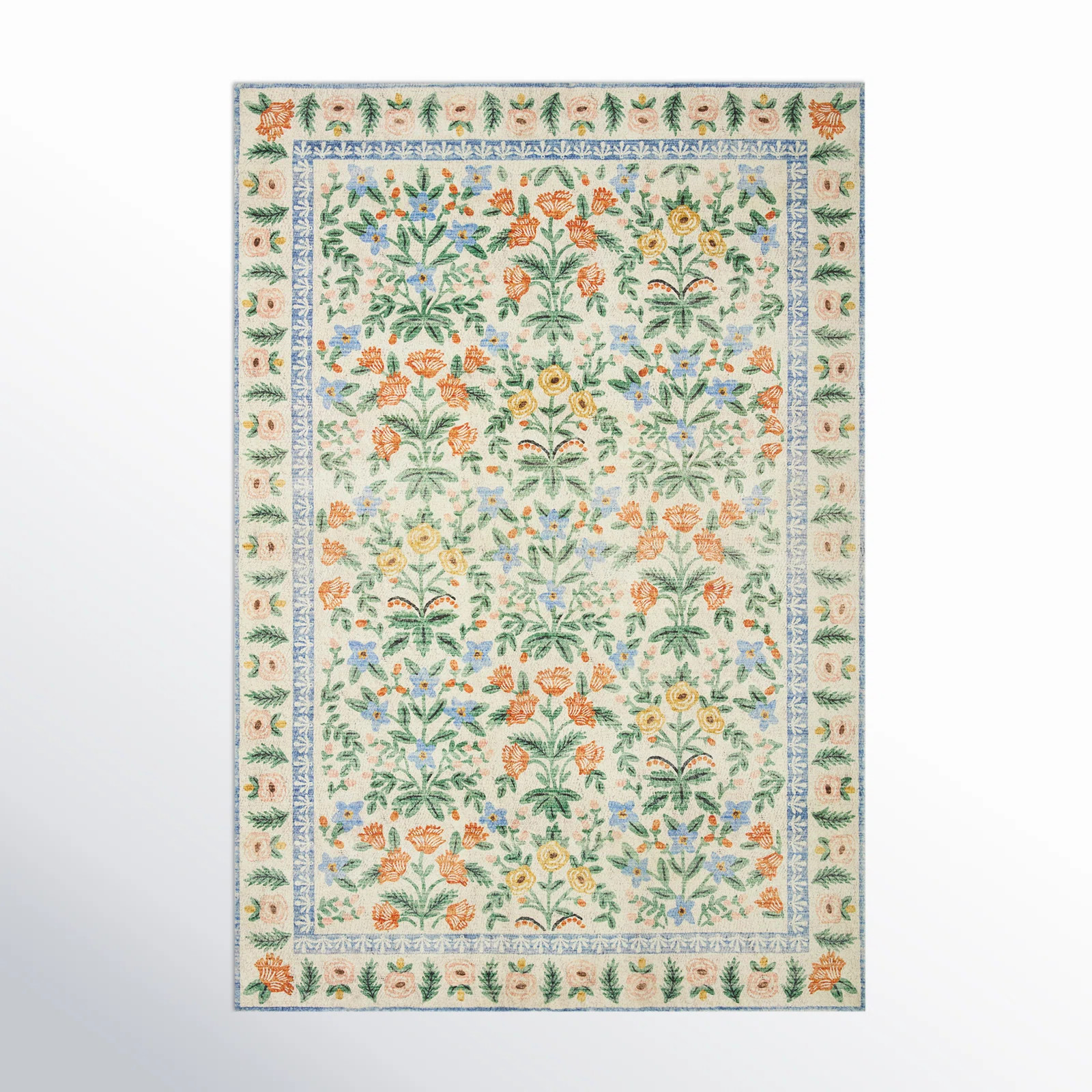 Rifle Paper Co. x Loloi Eden Mughal Garden Cream Rug feat CloudPile | Wayfair North America