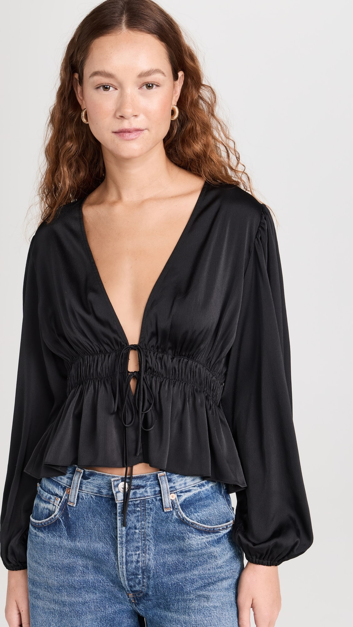 Tie Waist Long Sleeve Top | Shopbop
