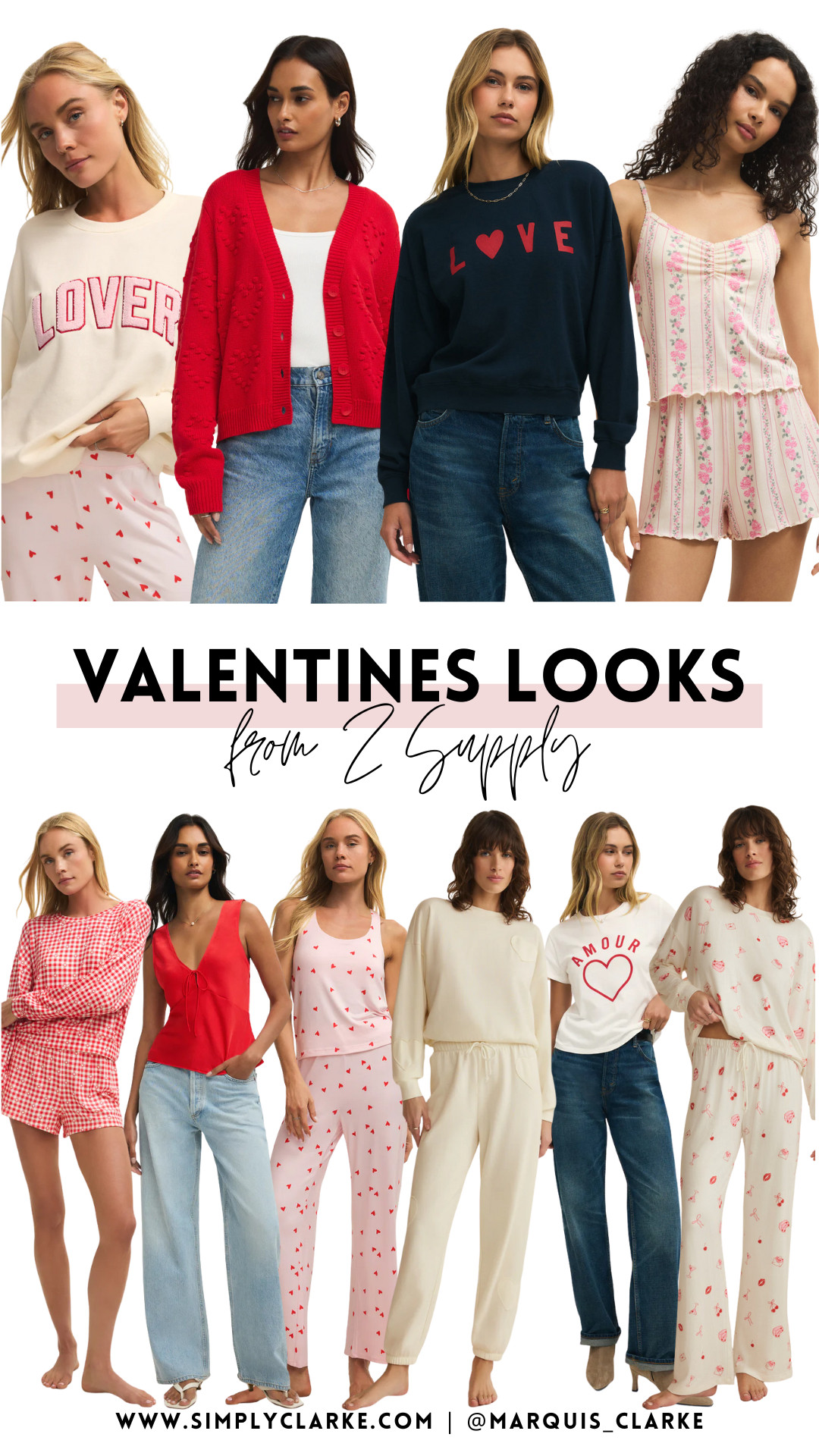 Easy Valentine’s outfits for date night, brunch, or staying in! Z Supply Valentine looks you’ll wear way past February!  

 #LTKootd #LTKSeasonal #LTKFindsUnder100