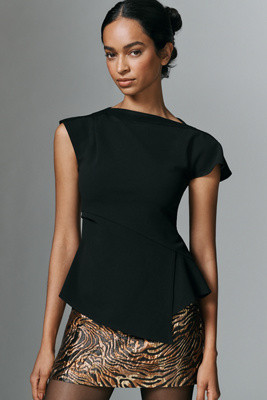 Derek Lam 10 Crosby Luelle Crepe Knit Asymmetric Top | Anthropologie (US)