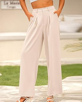 BTFBM Women High Waist Palazzo Pants Spring 2026 Casual Wide Leg Trousers Loose Work Office Busin... | Amazon (US)