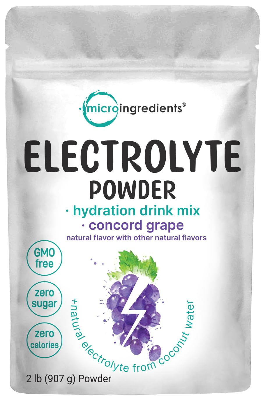 Micro Ingredients Hydration Electrolyte Powder, 2 lb (139 Servings) | Concord Grape Flavor | High... | Amazon (US)