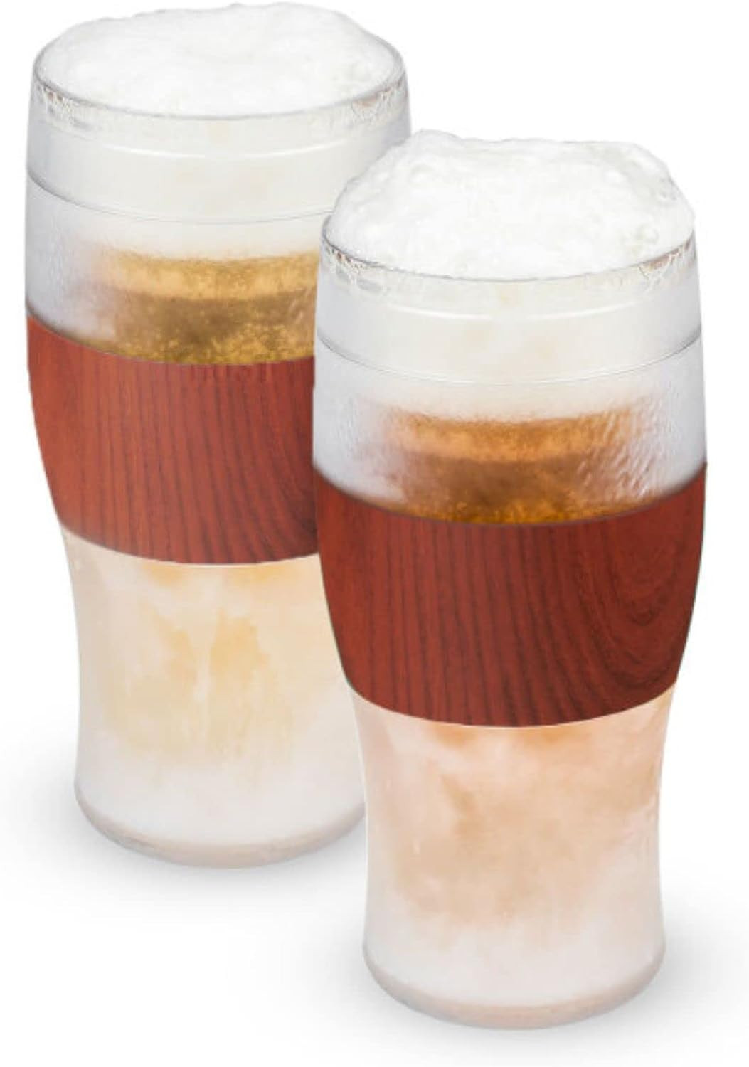 Host Freeze Beer Glasses, 16 ounce Freezer Gel Chiller Double Wall Plastic Frozen Pint Glass, Set... | Amazon (US)