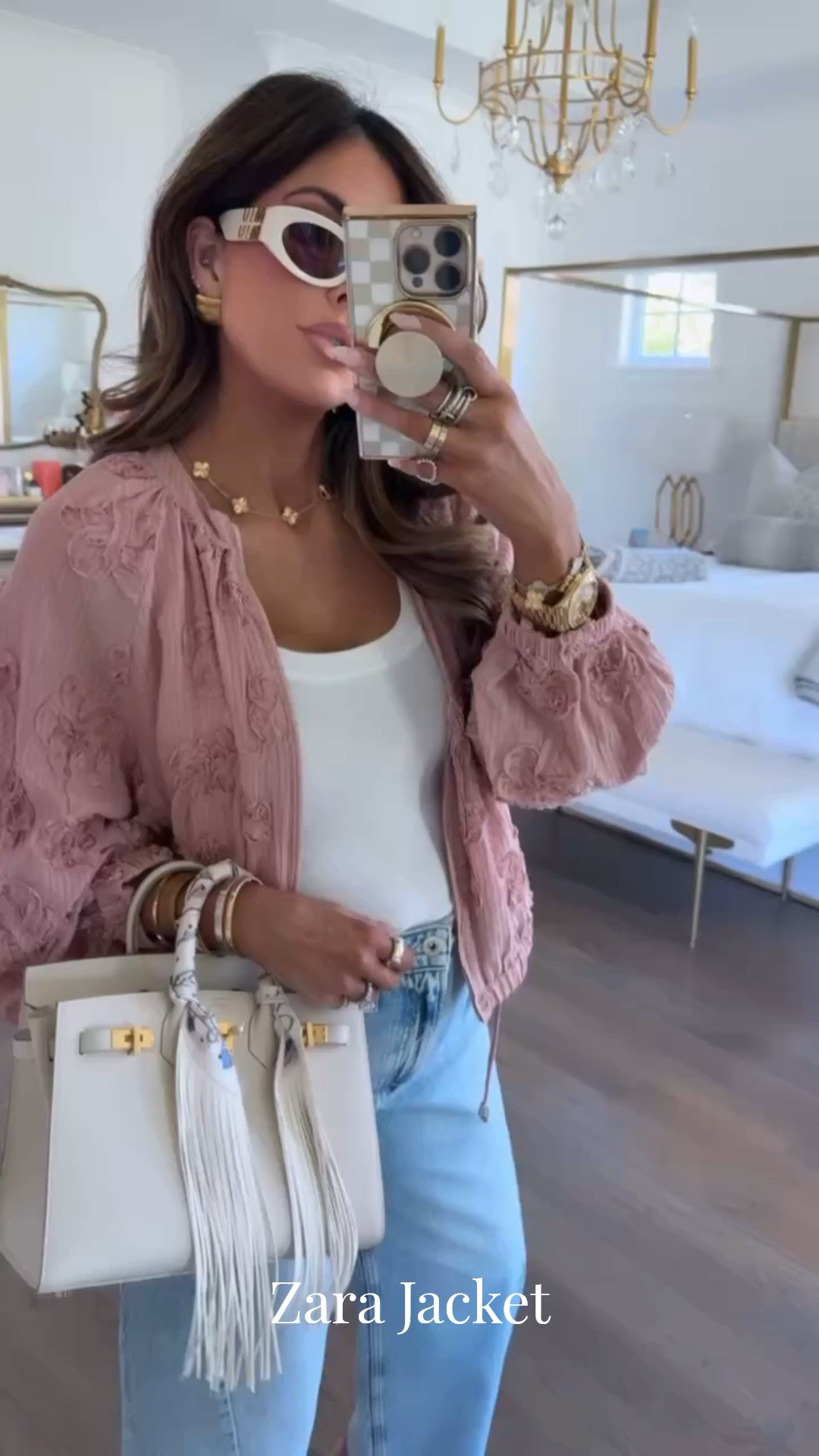 Wearing a size small in this pink jacket, size small in tank top and size 29 in jeans! 

Zara finds, Zara fashion, Pink jacket, Jeans, Summer outfits, Spring outfits, Spring outfit 2026, Miu Miu sunglasses, Zara heels, White heels, Church OOTD, Date night outfits, Emily Ann Gemma

#LTKootd #LTKdayinmylife #LTKmomlife
