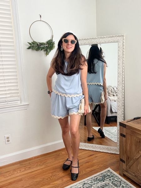 Spring is coming and I am getting my wardrobe ready. I adore this fresh blue two piece set with the embroidered scallop trim. This is such a cute outfit, perfect for a spring day 🌸 Amazon find, spring outfits, spring looks 
 BrandiKimberlyStyle 

#LTKstyletip #LTKSeasonal