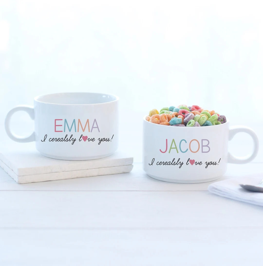 Personalized Cereal Bowl  I Cerealsly Love You  - Etsy | Etsy (US)