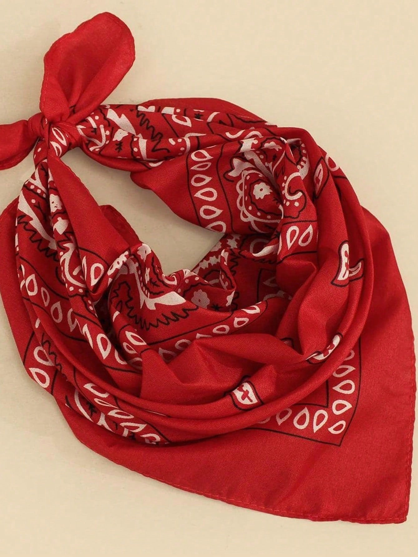 1pc Western Style Paisley Print Bandana For Women, Fashionable Head Wrap And Neck Scarf For Boho Chic Outfit Decoration | SHEIN