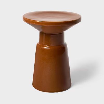 Ceramic Accent Table Brown - Threshold™ designed with Studio McGee: Glazed No Assembly Round Fu... | Target