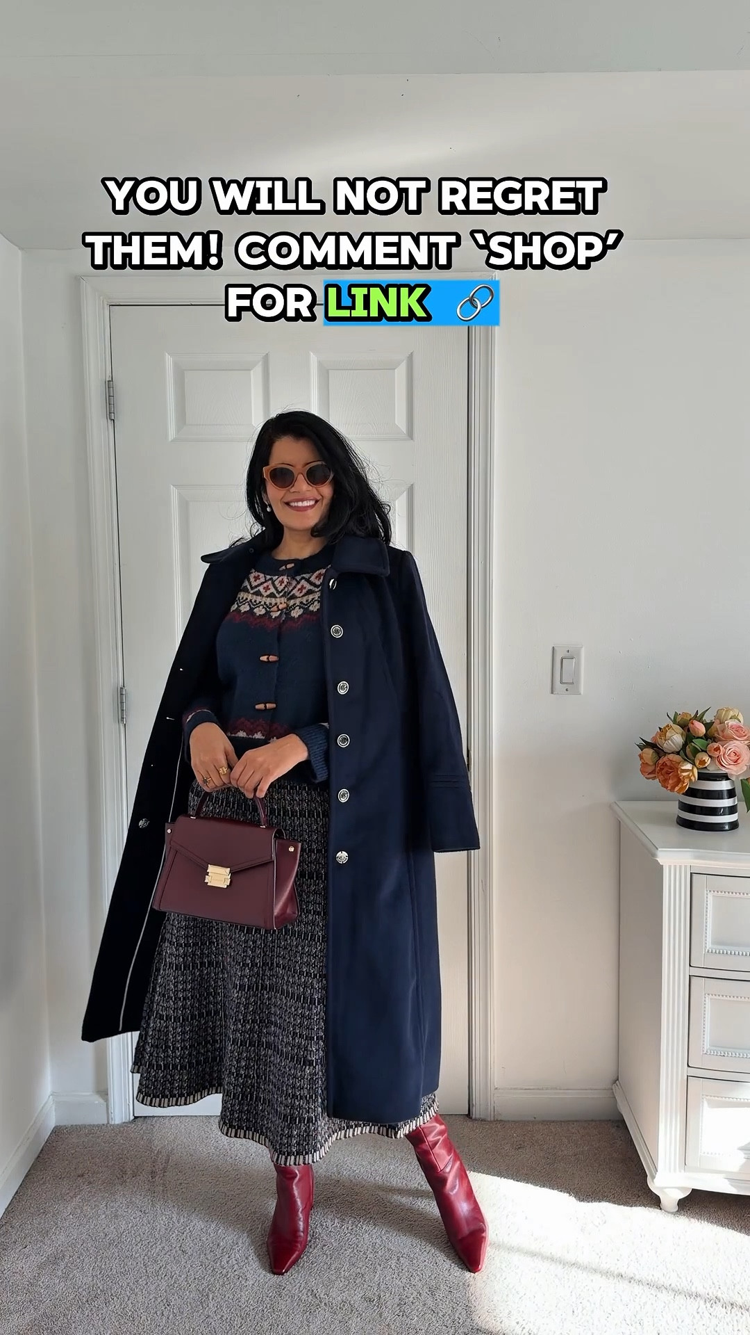 The end of season sale is a great time to grab wardrobe staples and a pair of well made, classic deep burgundy leather boots are always a classic! These ones are a deep, rich cabernet color, very  well made and have enough hell height for a comfortable wear! 