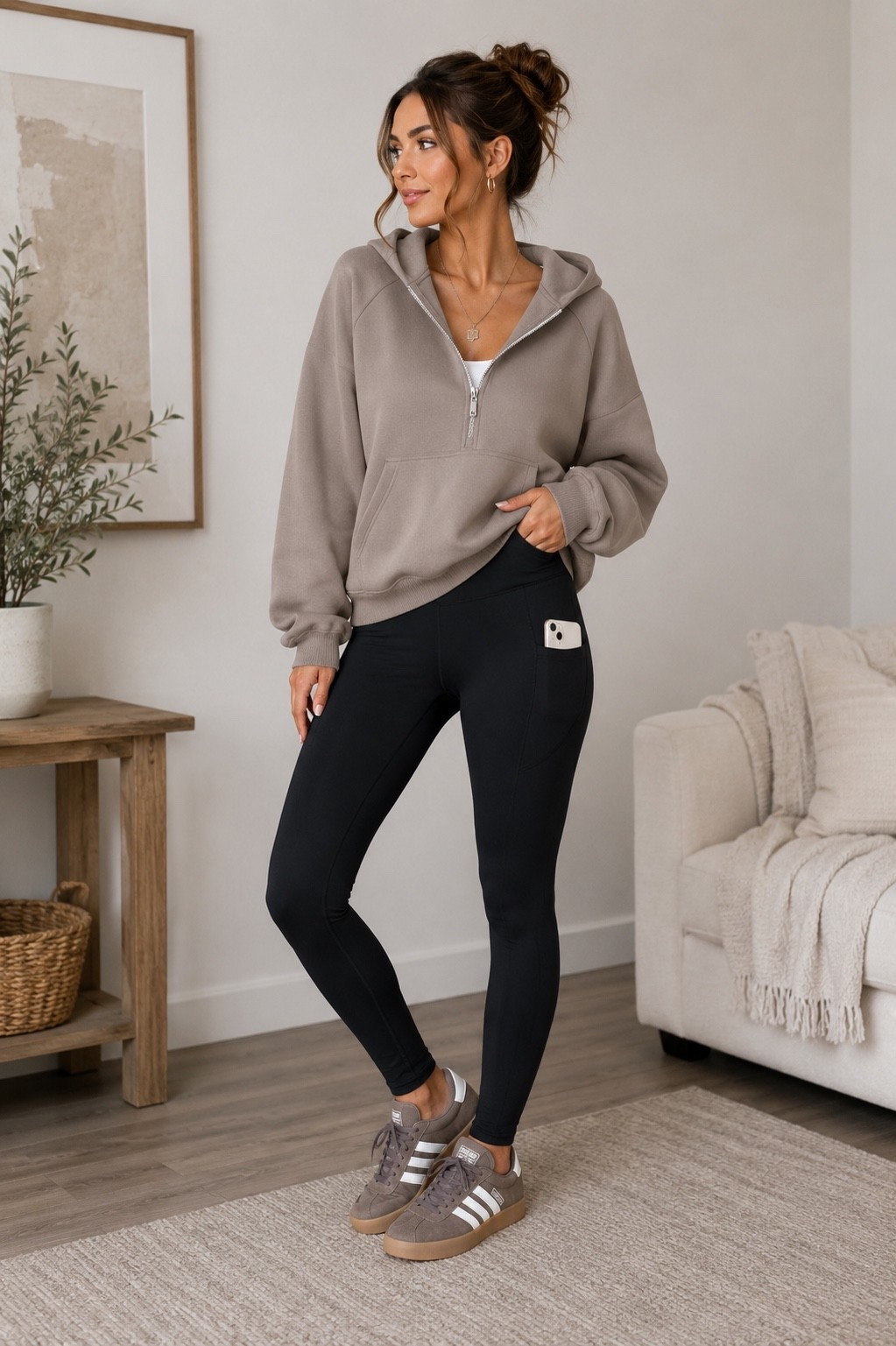 The kind of outfit I’ll live in. Comfy oversized hoodie, my favorite black leggings with pockets, and the cutest neutral Adidas sneakers. Easy, casual and still put together!

#LTKStyleTip #LTKShoeCrush #AmazonFashion #CasualOutfit #AthleisureStyle

#LTKActive #LTKmomlife #LTKgrwm