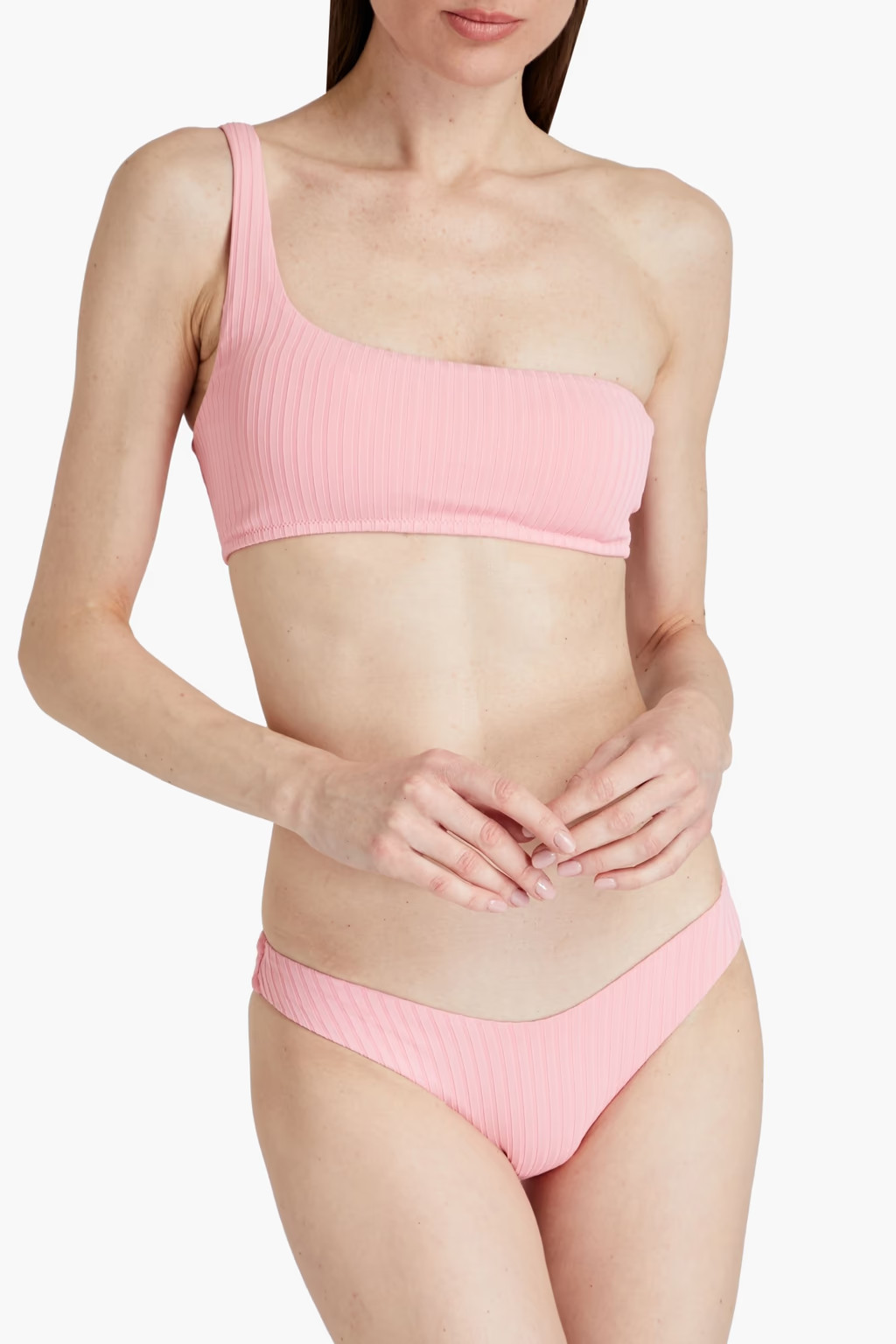 Toulouse one-shoulder ribbed bikini top | The Outnet (US and CA)