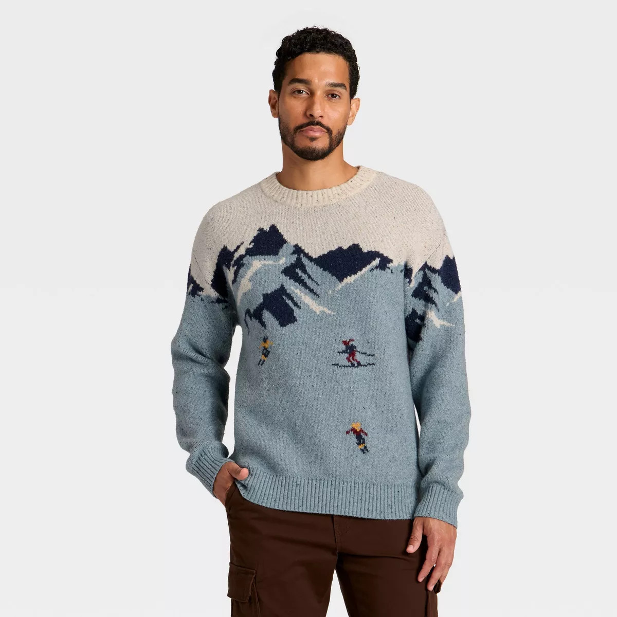Men's Ski Scenic Sweater - Goodfellow & Co™ Blue | Target
