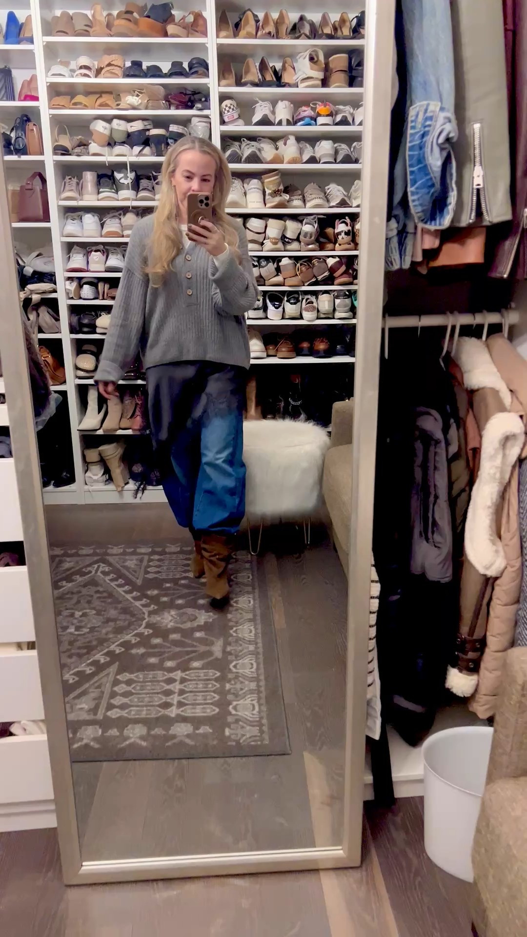 Throwing a few trends into one outfit - the base sweater and jeans are investment but the fun skirt and boots are both Zara, making  it easy to switch up the look at a budget friendly price.

#LTKOver40