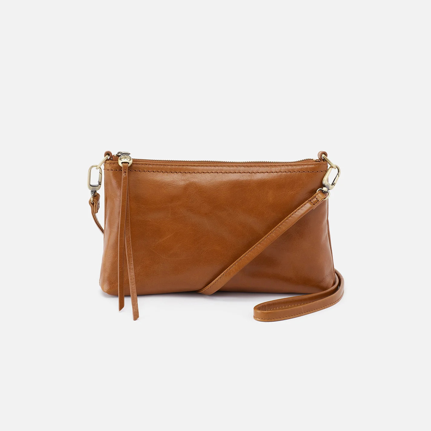 Darcy Crossbody In Polished Leather - Truffle | HOBO Bags