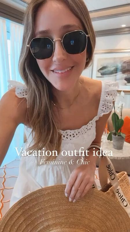 Feminine and beautiful white and top set 
Gorgeous vacation outfit idea
Runs tts - wearing a size  small 

#LTKSeasonal #LTKover40 #LTKstyletip