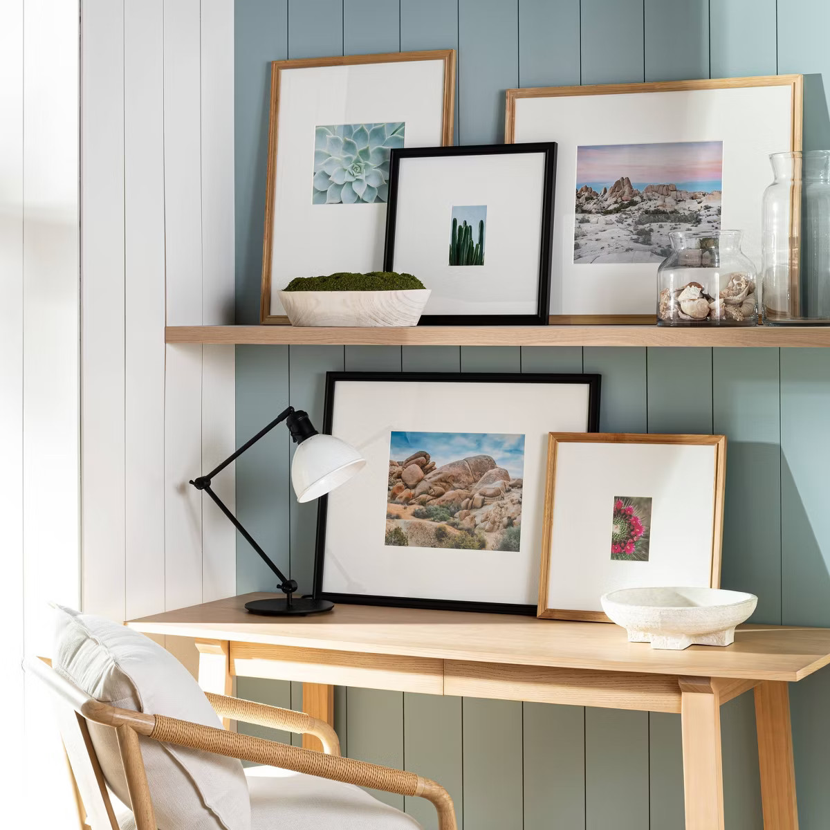 16.26" x 16.26" Matted to 4"x6" Gallery Frame Art Black - Threshold™ designed with Studio McGee... | Target