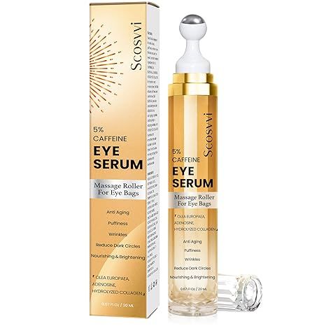 Eye Serum For Dark Circles：Under Eye Cream with 5% Caffeine For Anti Aging Wrinkles Puffiness A... | Amazon (US)