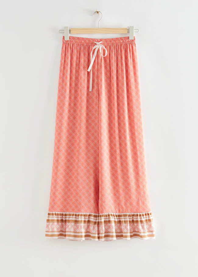 Relaxed Satin Printed Trousers | & Other Stories US