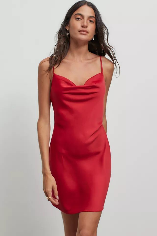 UO Mallory Cowl Neck Slip Dress | Urban Outfitters (US and RoW)