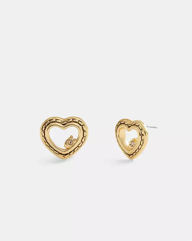 Stitched Hearts Stud Earrings | Coach Outlet US