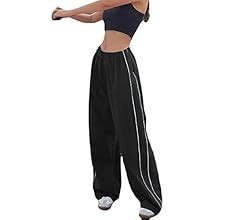 XPONNI Track Pants Women Baggy Pants Y2k Pants Parachute Pants for Women Y2K Clothing | Amazon (US)