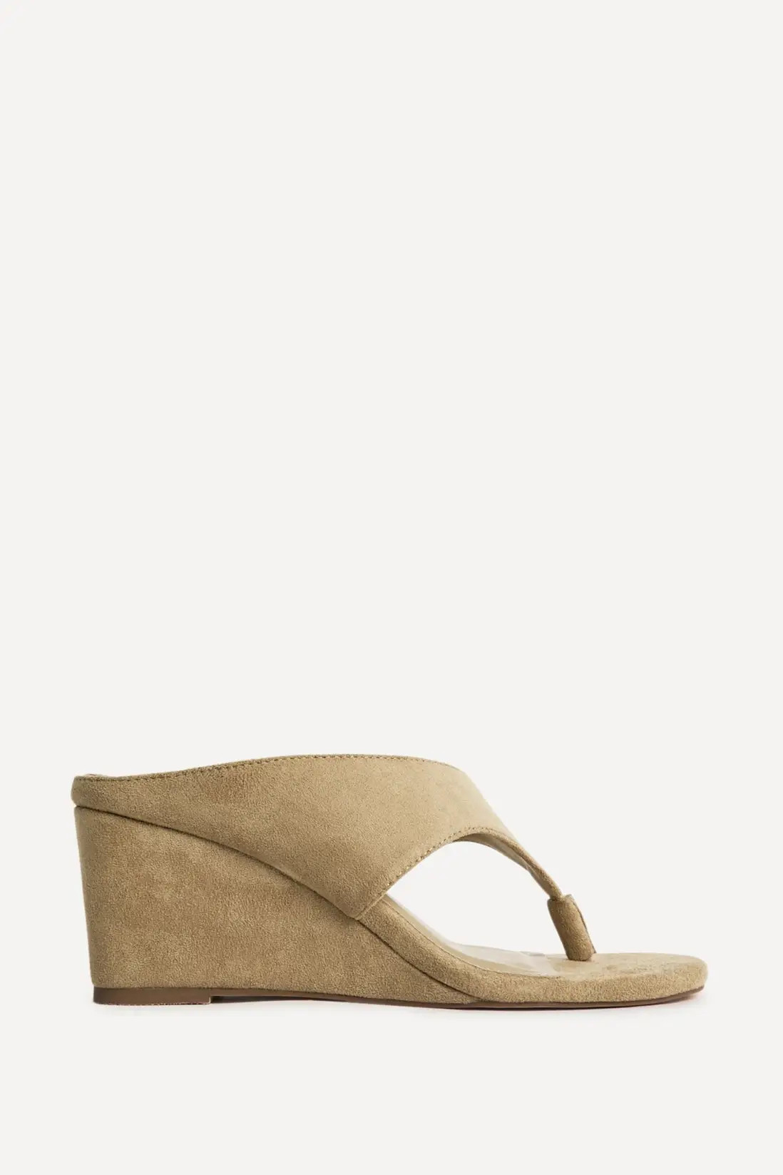 Linzi Avalon Sand Toe Post Wedge Sandals | PrettyLittleThing UK