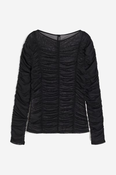 Ruched Mesh Top | H&M (US + CA)