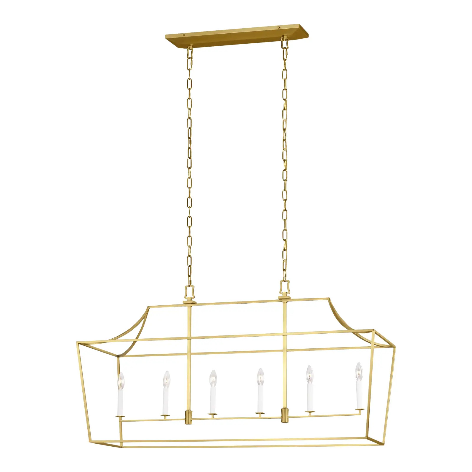 Chapman & Myers by Generation Lighting Southold Linear Lantern, Brass | Chairish
