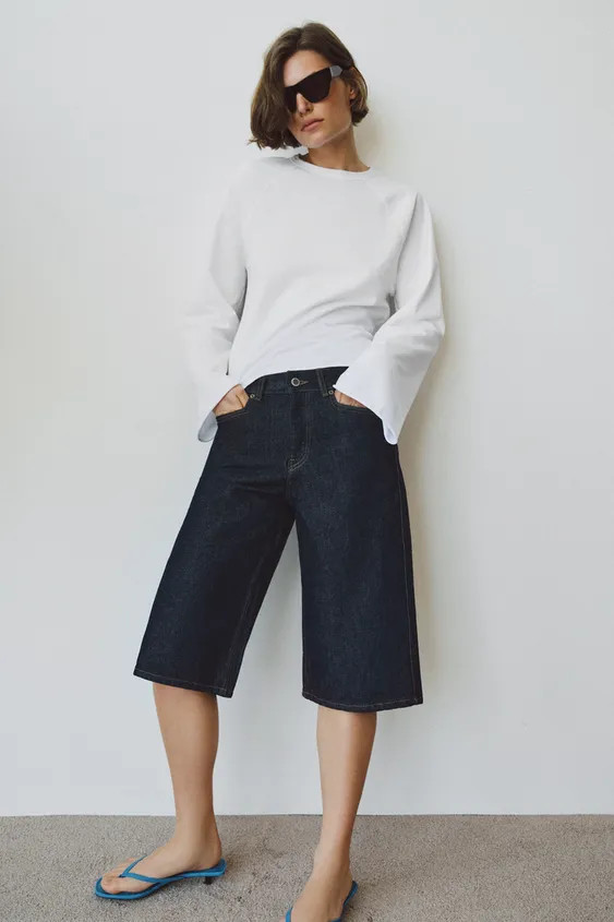 MID-RISE DENIM SHORTS ZW COLLECTION | Zara Canada