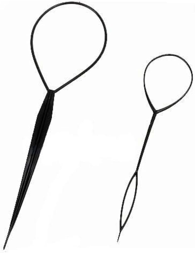 BSORO 2pcs Tail Hair Loop Tool Braiding Tools Twister Black | Amazon (UK)