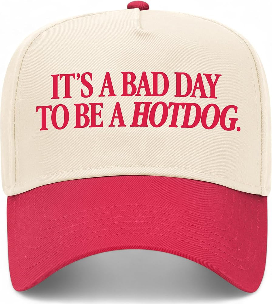 It's A Bad Day to Be A Hotdog Vintage Trucker Hat | Premium Snapback Baseball Hat for Men & Women | Amazon (US)