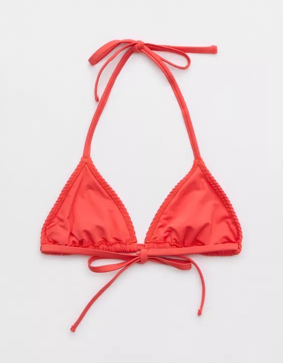 Aerie Crinkle String Triangle Bikini Top | American Eagle Outfitters (US & CA)