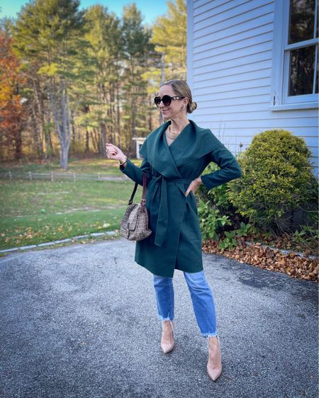 The perfect coat for fall. Give me all the emerald green jewel tones. 💚

#LTKsalealert #LTKstyletip #LTKunder100
