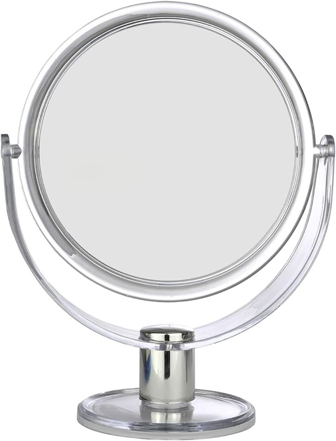 BNYD Round Tabletop Two-Sided Swivel Vanity Makeup Mirror with 2X Magnification | Amazon (US)
