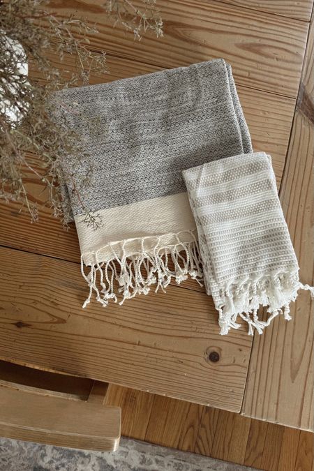 Pretty textured neutral towels with tassels to display in your bathroom

#LTKhome #LTKstyletip #LTKfindsunder50