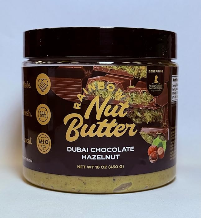 Rainbow Nut Butter Hazelnut Chocolate Dubai 40% Pistachio Nut Butter Cream Kadayif Kataifi, 16 Oz... | Amazon (US)
