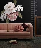 Murwall Rose Floral Wall Decal Pink Flower Wall Sticker Florals Bouqet Peel n Stick for Livingroom B | Amazon (US)