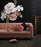 Murwall Rose Floral Wall Decal Pink Flower Wall Sticker Florals Bouqet Peel n Stick for Livingroom B | Amazon (US)