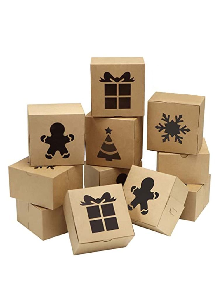 5pcs Christmas Hollow Packaging Box | SHEIN