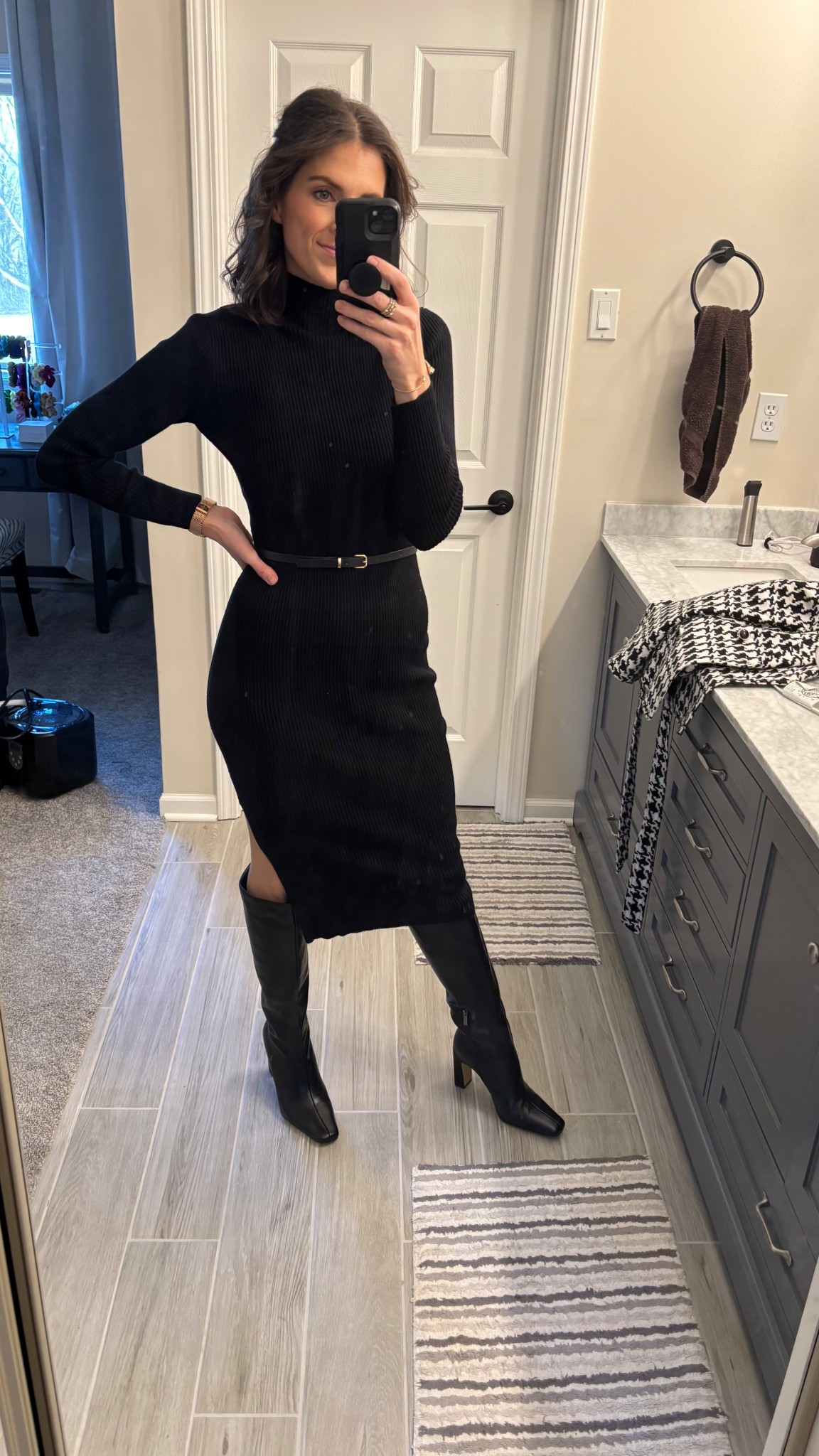 Christmas party luncheon outfit! Love these boots because they’re comfortable with chunky heel that don’t kill your feet! 

#LTKHoliday #LTKFindsUnder50