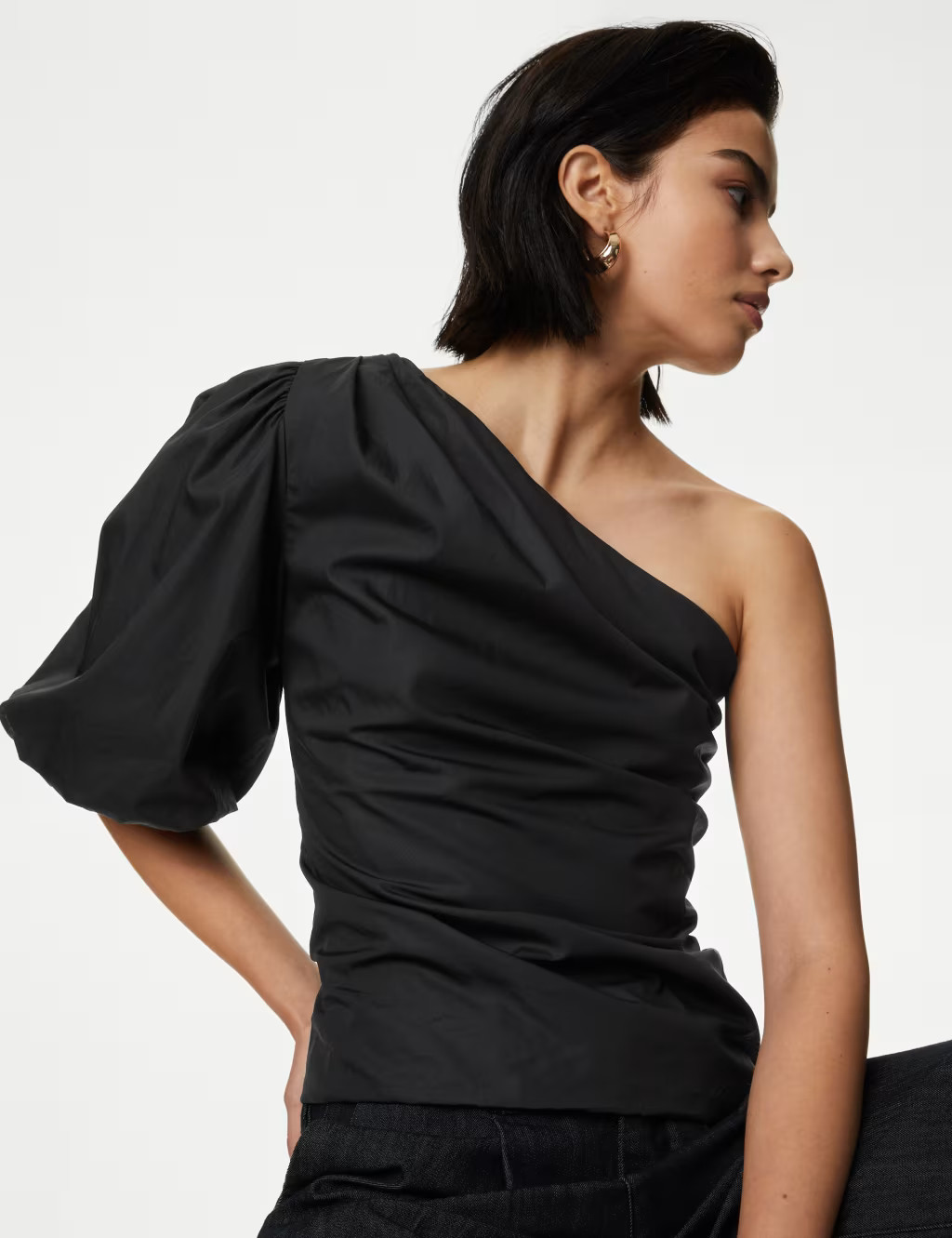 Pure Cotton One Shoulder Blouse | Marks & Spencer (UK)