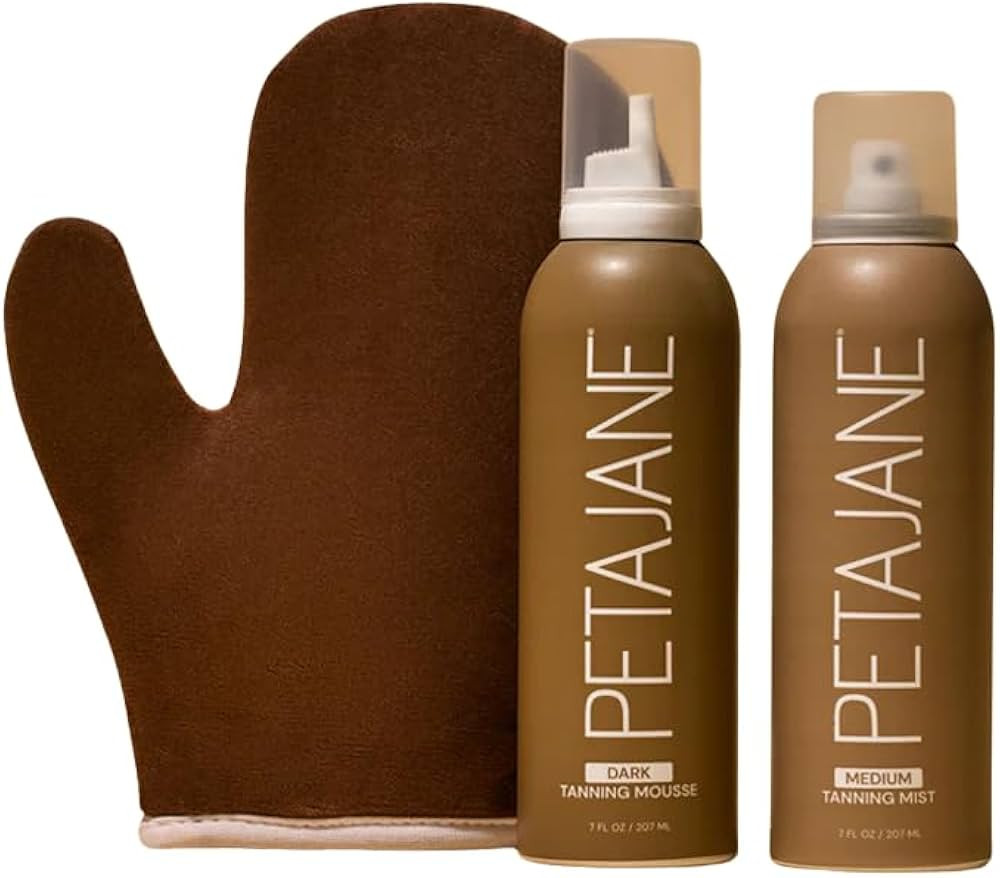 Peta Jane "The Essential Bundle", Self Tanning Mousse, Sunless Medium Tanning Mist, and Tan Appli... | Amazon (US)