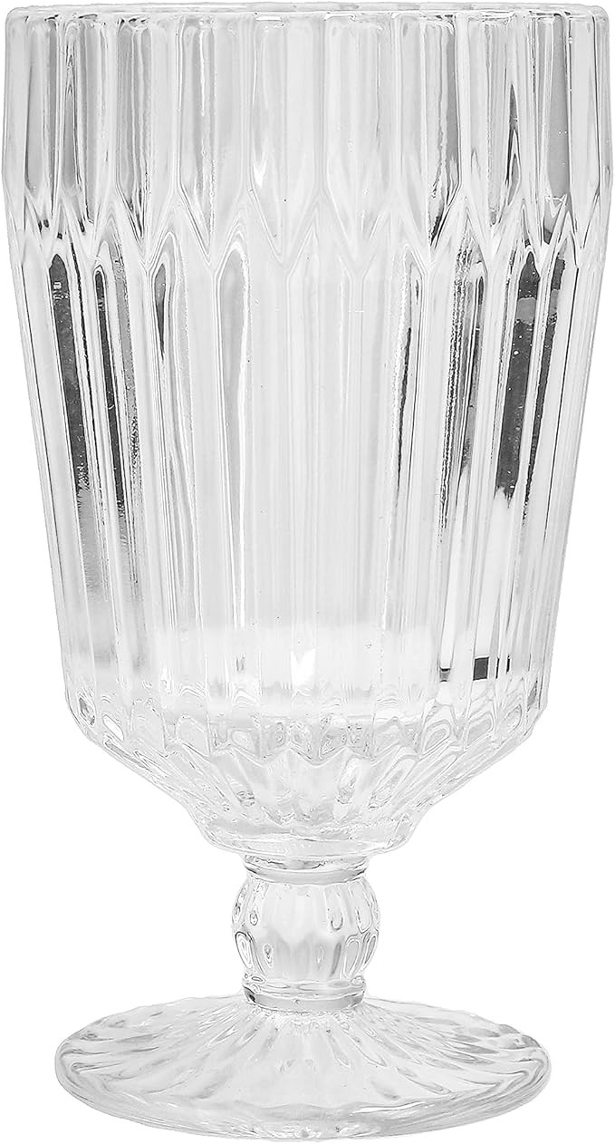 Fortessa Archie Glass Drinkware, Goblet Glass (Set of 6), 14.2 Ounce, Clear | Amazon (US)